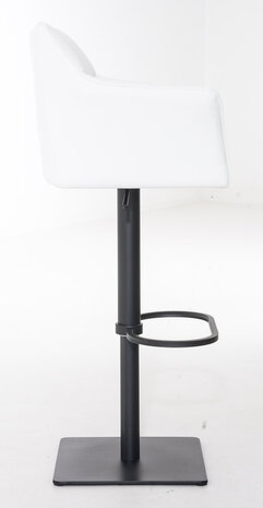 2-delige set barkrukken Domasa kunstleer zwart, Wit