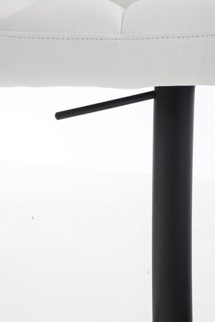 2-delige set barkrukken Domasa kunstleer zwart, Wit