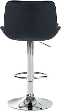 Barkruk Venoro Fluweel chroom, Zwart