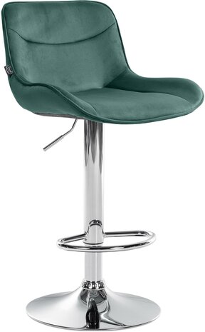 Barkruk Venoro Fluweel chroom, Groen