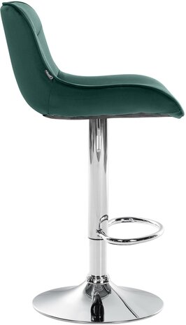 Barkruk Venoro Fluweel chroom, Groen