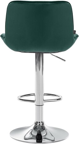 Barkruk Venoro Fluweel chroom, Groen