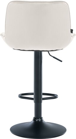 Barkruk Venoro Fluweel zwart, Creme