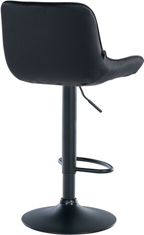 Barkruk Venoro Fluweel zwart, Zwart