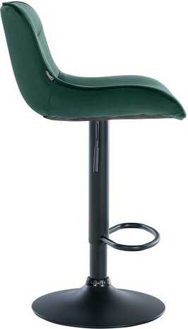 Barkruk Venoro Fluweel zwart, Groen