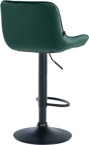 Barkruk Venoro Fluweel zwart, Groen