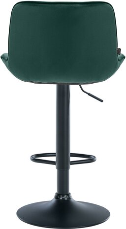 Barkruk Venoro Fluweel zwart, Groen