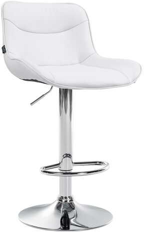 Barkruk Venoro Kunstleer chroom, Wit