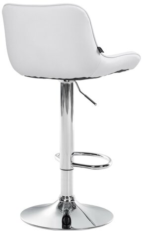 Barkruk Venoro Kunstleer chroom, Wit