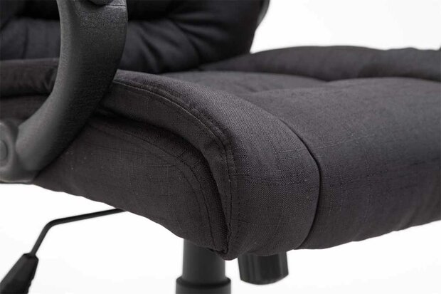 Bureaustoel XL Spirti Stof, Zwart