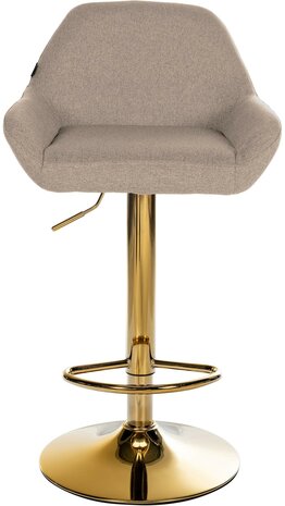 Barkruk Braga Goud Stof, Taupe