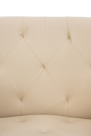 Eetkamerstoel Longfard Kunstleer, Creme