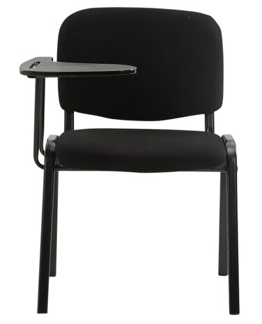 4-delige set stoelen Kin met klaptafel stof, Zwart