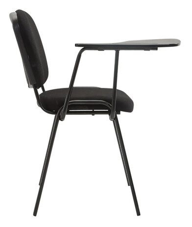 4-delige set stoelen Kin met klaptafel stof, Zwart