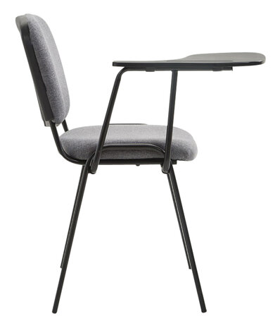 4-delige set stoelen Kin met inklapbare tafel stof, Grijs
