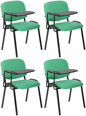 4-delige set stoelen Kin met klaptafel stof, Groen