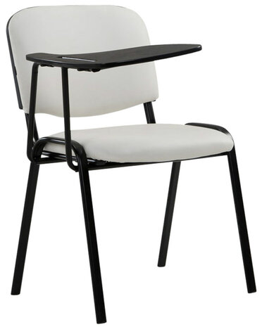 4-delige set stoelen Kin met inklapbare kunstlederen tafel, Wit