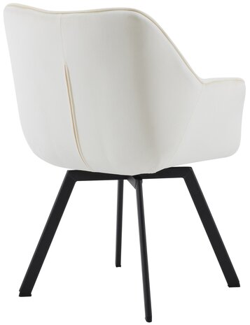 Eetkamerstoel Jirdo Fluweel, Creme