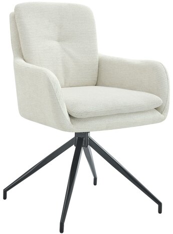 Eetkamerstoel Peckitt Stof, Creme