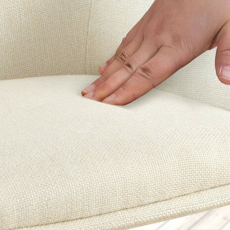 Stoel Toptin Stof, Creme