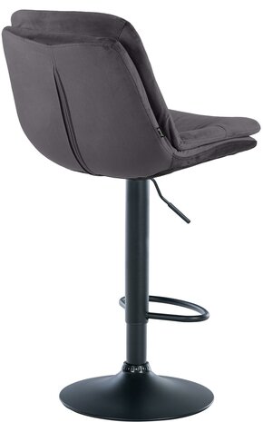 Barkruk Leural Fluweel zwart, Zwart