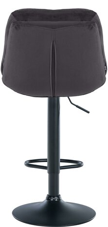 Barkruk Leural Fluweel zwart, Zwart