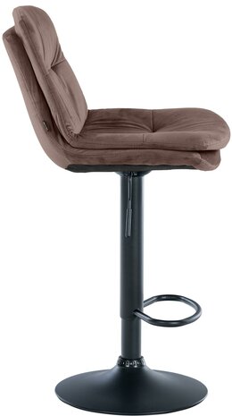 Barkruk Leural Fluweel zwart, Bruin