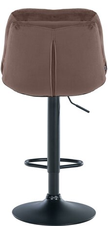 Barkruk Leural Fluweel zwart, Bruin