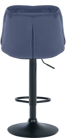 Barkruk Leural Fluweel zwart, Blauw