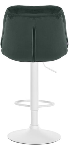 Barkruk Leural Fluweel wit, Groen