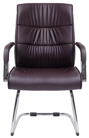 2-delige set bezoekersstoelen Seevirt, Bruin
