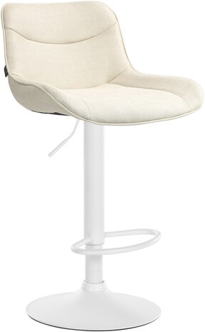 Barkruk Venoro Stof wit, Creme