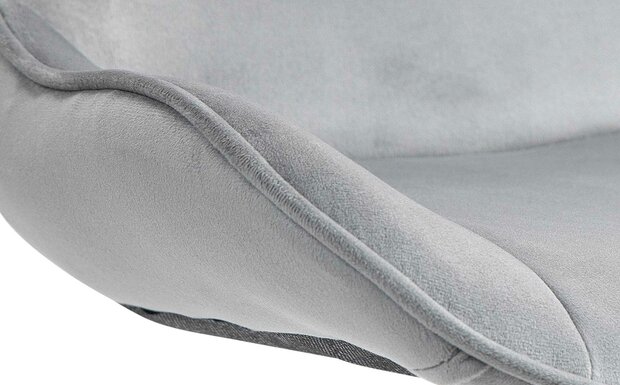 Barkruk Venoro fluweel wit, Grijs