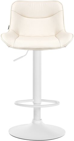 Barstoel Venoro Kunstleer wit, Creme