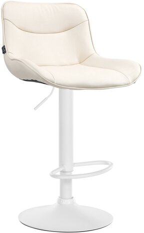Barstoel Venoro Kunstleer wit, Creme