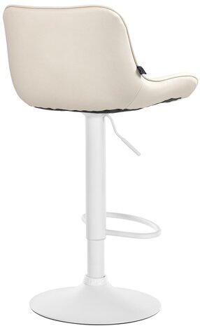 Barstoel Venoro Kunstleer wit, Creme