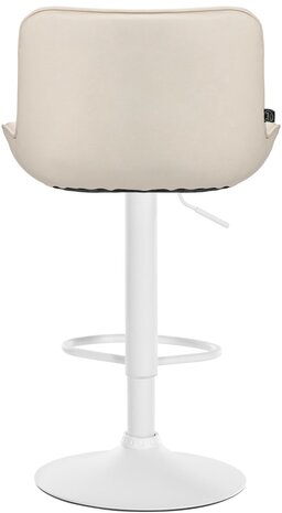 Barstoel Venoro Kunstleer wit, Creme