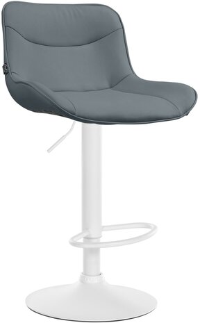 Barstoel Venoro Kunstleer wit, Grijs