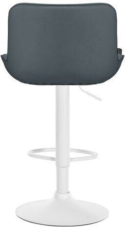 Barstoel Venoro Kunstleer wit, Grijs