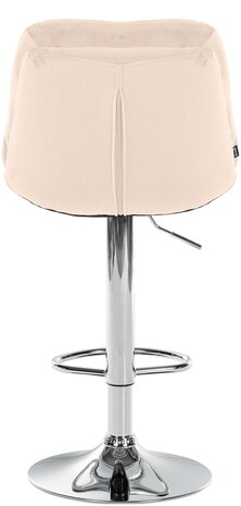 Barkruk Leural Fluweel chroom, Creme