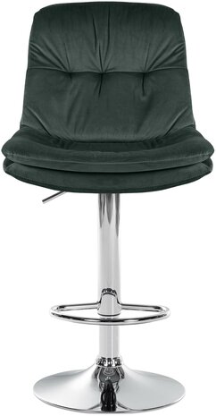 Barkruk Leural Fluweel chroom, Groen