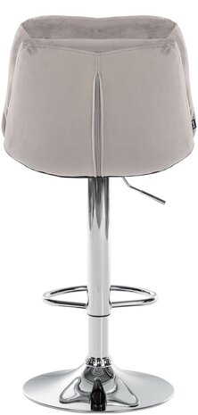 Barkruk Leural Fluweel chroom, Grijs
