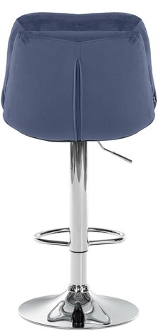 Barkruk Leural Fluweel chroom, Blauw
