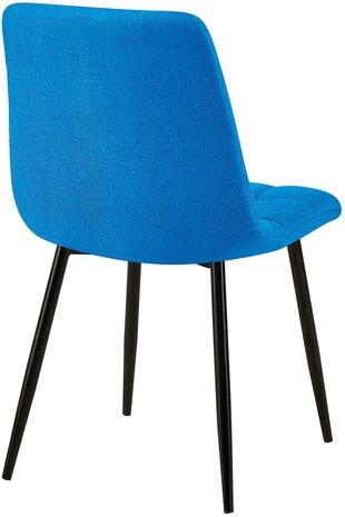 2-delige set eetkamerstoel Teldi stof, Blauw