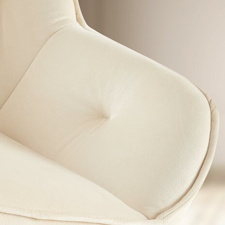 Bezoekersstoel Cissas Fluweel, Creme