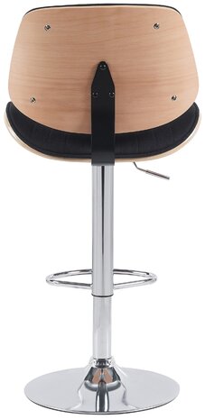 Barkruk Clowsan Stof chroom, Zwart