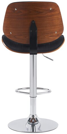 Barkruk Clowsan Stof chroom, Zwart