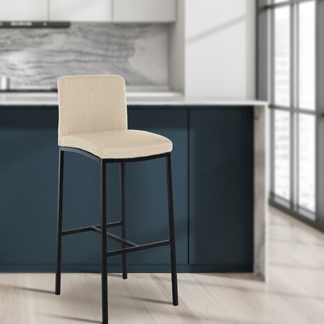 Barstoel Froepert Stof B, Creme