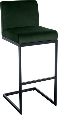 Barstoel Hepewoll Fluweel B, Groen