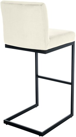 Barstoel Hepewoll Fluweel B, Creme